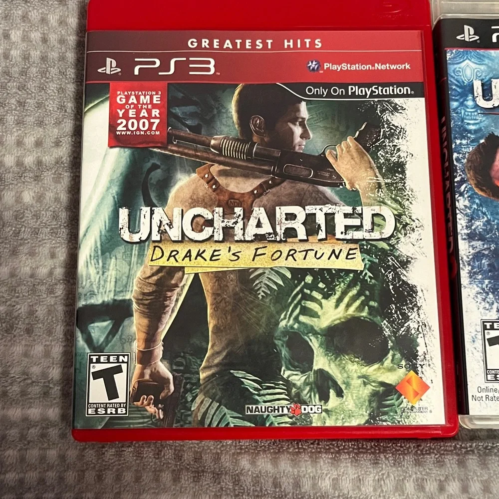 Uncharted PS3 Game Collection by Naughty Dog 3 Discs 1, 2, &3  EUC PlayStation